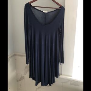 Navy blue swing dress